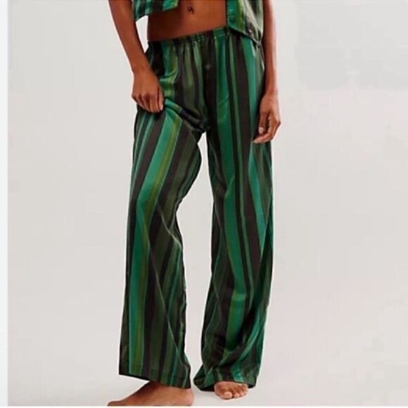 Plush Revolve Striped Green & Black Pants Vest Set(Size Small) - Picture 3 of 8